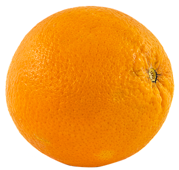 Vibrant Orange Fruit Black Background PNG