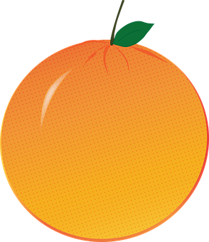 Vibrant Orange Fruit Illustration PNG