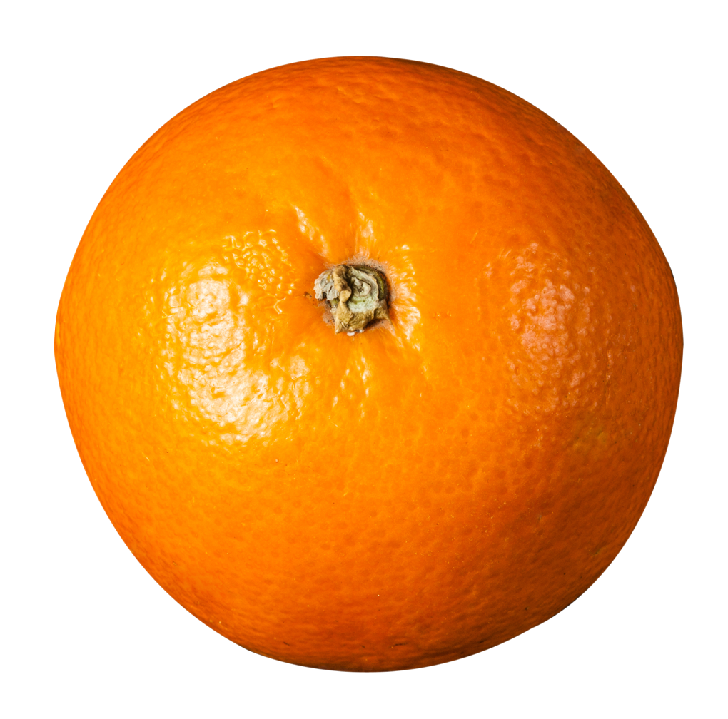 Vibrant Orange Fruit Top View PNG