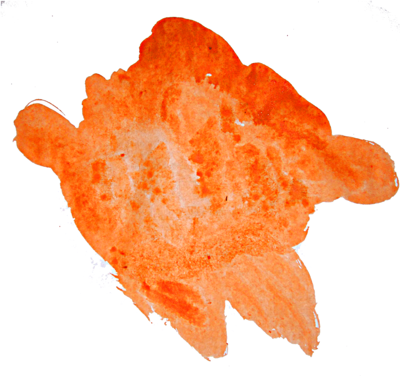 Vibrant Orange Ink Splash PNG