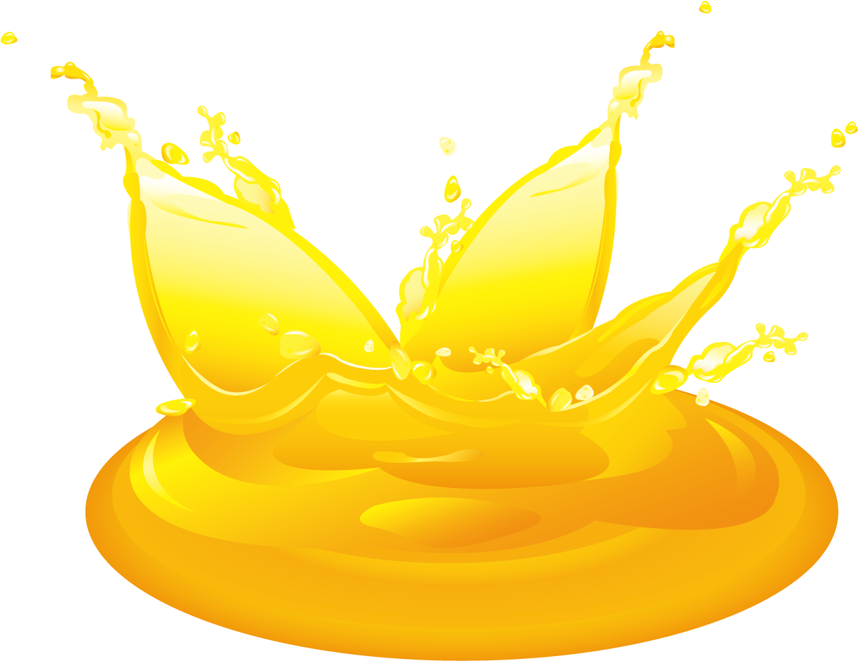 Vibrant Orange Juice Splash PNG