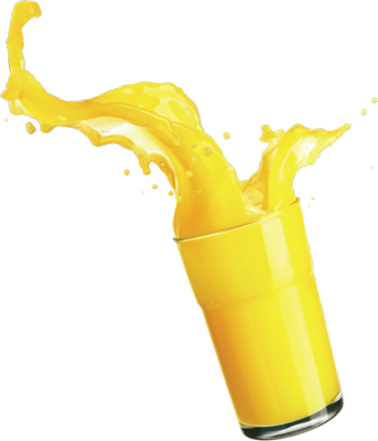 Vibrant Orange Juice Splash PNG