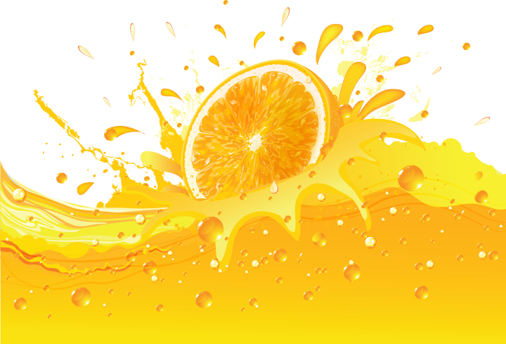 Vibrant Orange Juice Splash PNG