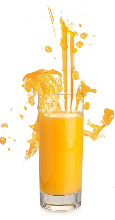 Vibrant Orange Juice Splash PNG