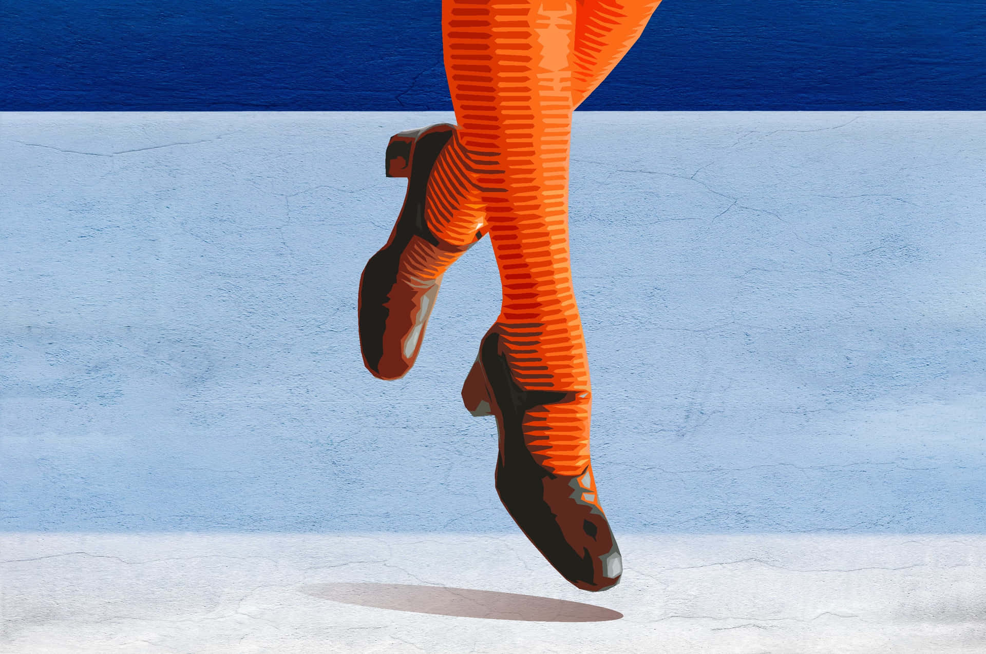 Vibrant Orange Legsin Motion Wallpaper