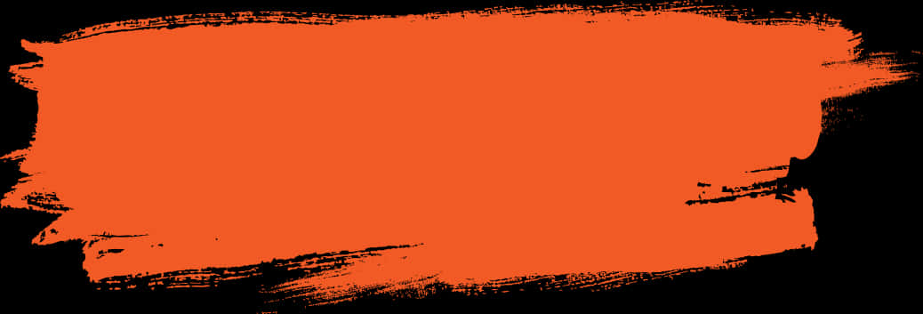 Vibrant Orange Paint Stroke PNG