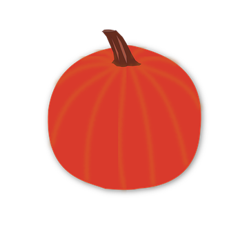 Vibrant Orange Pumpkin Illustration PNG