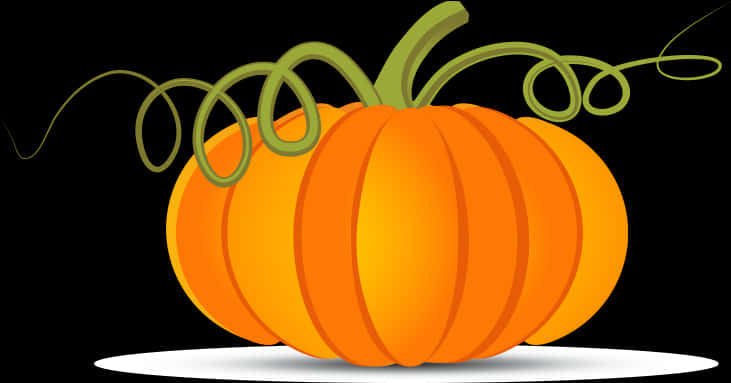 Vibrant Orange Pumpkin Vector PNG