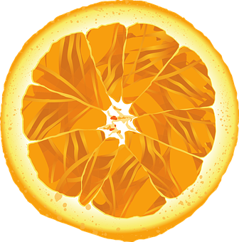 Vibrant Orange Slice Illustration PNG