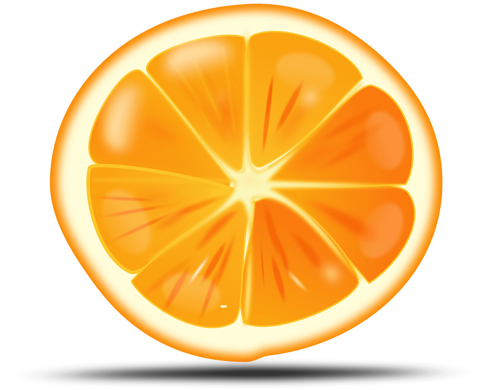 Vibrant Orange Slice Illustration PNG