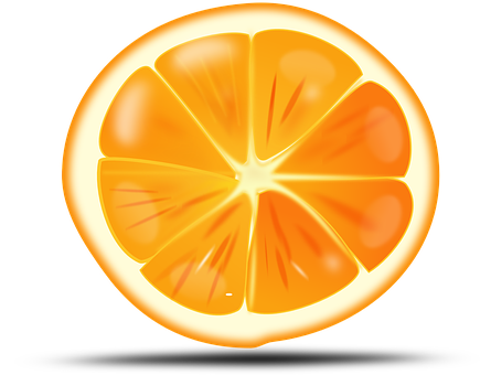 Vibrant Orange Slice Illustration PNG