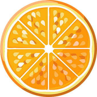 Vibrant Orange Slice Illustration PNG