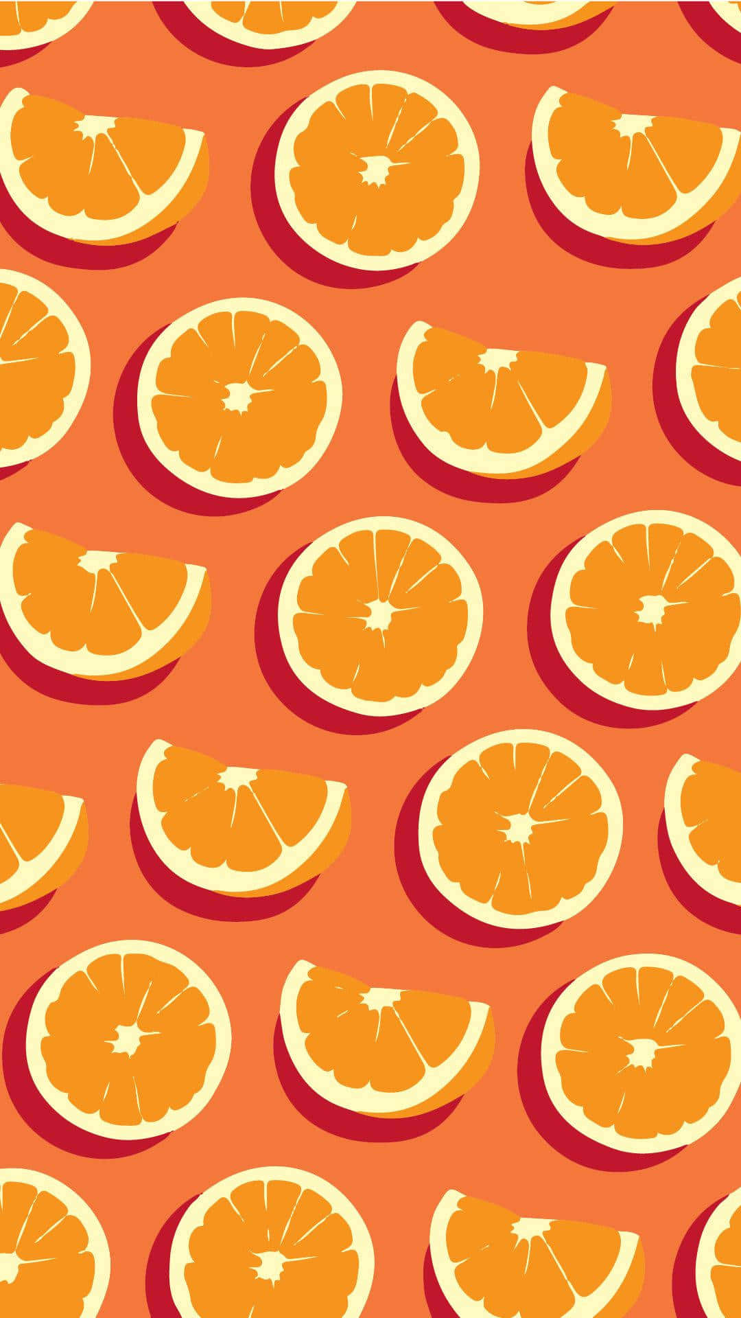 Vibrant_ Orange_ Slices_ Pattern Wallpaper