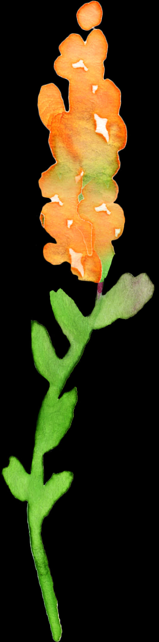 Vibrant Orange Snapdragon Flower PNG