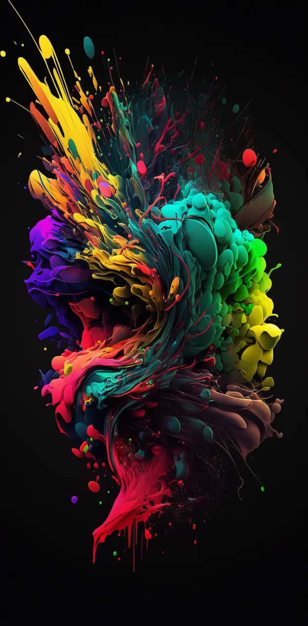 Vibrant_ Paint_ Explosion_ Abstract Wallpaper
