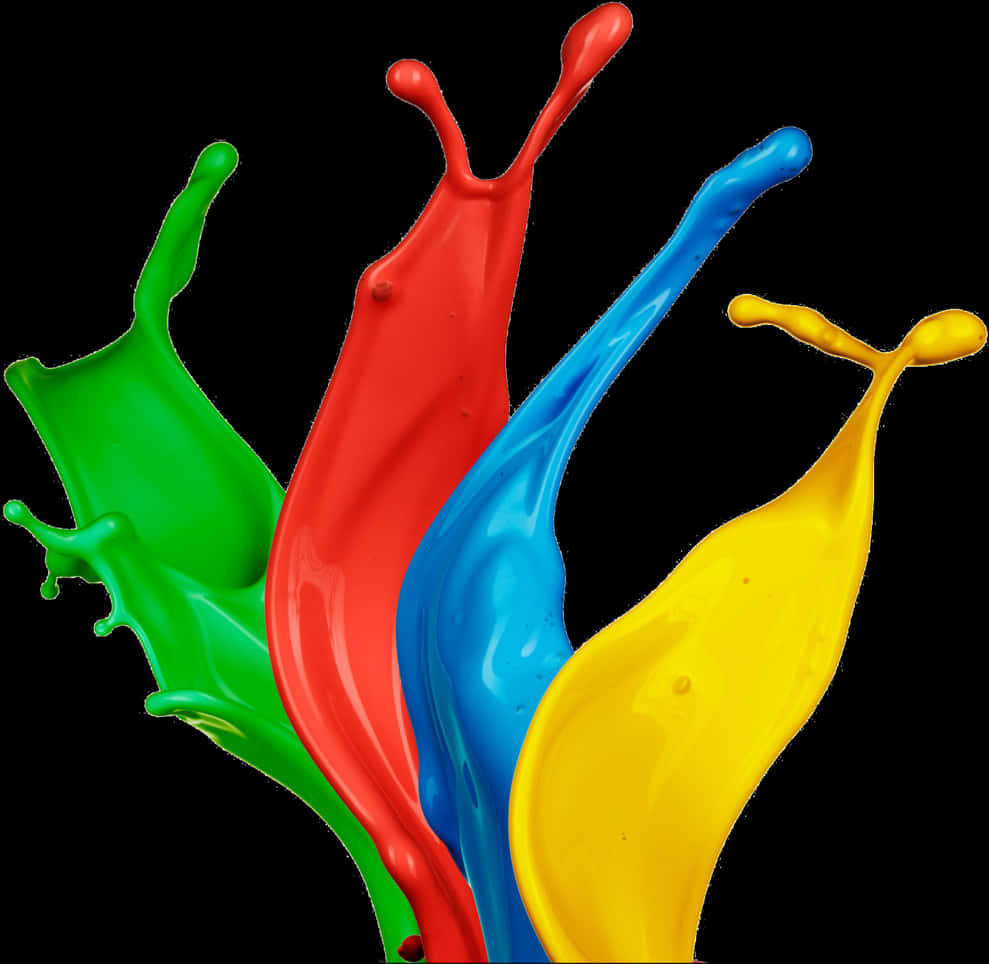 Vibrant Paint Splash Art PNG