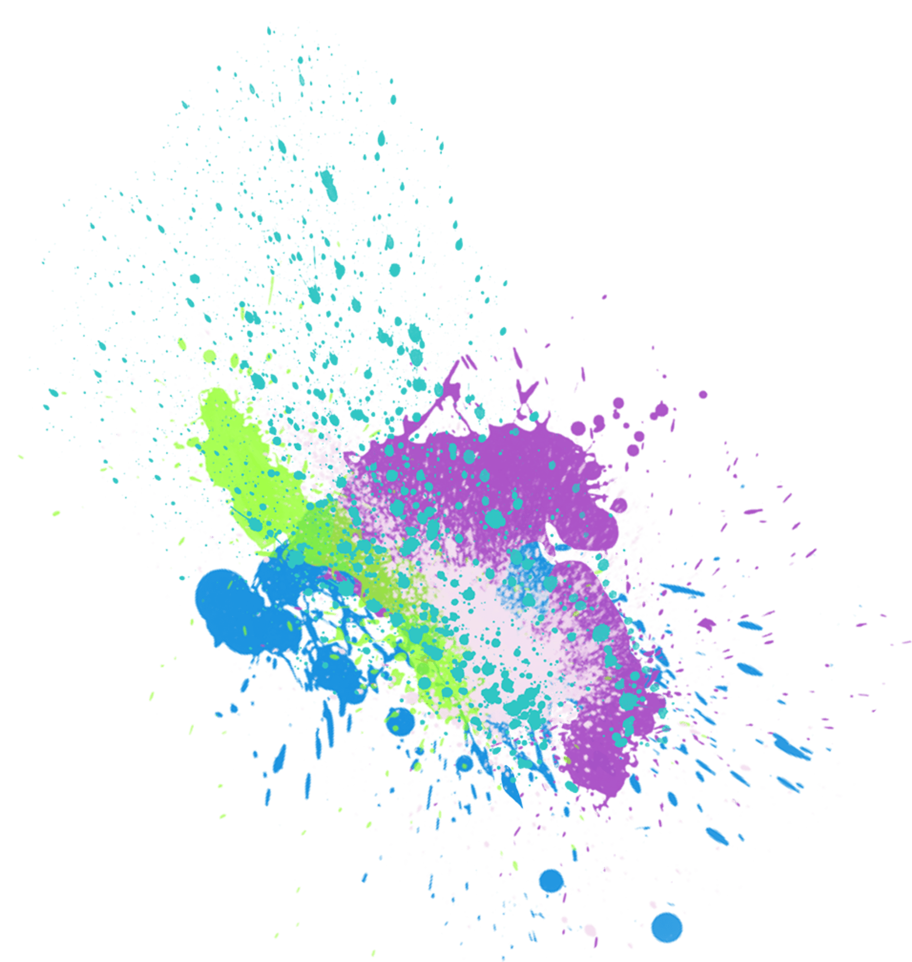 Vibrant Paint Splash Explosion PNG