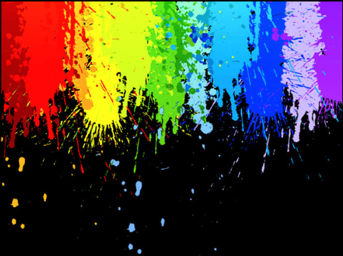 Vibrant Paint Splash Explosion PNG