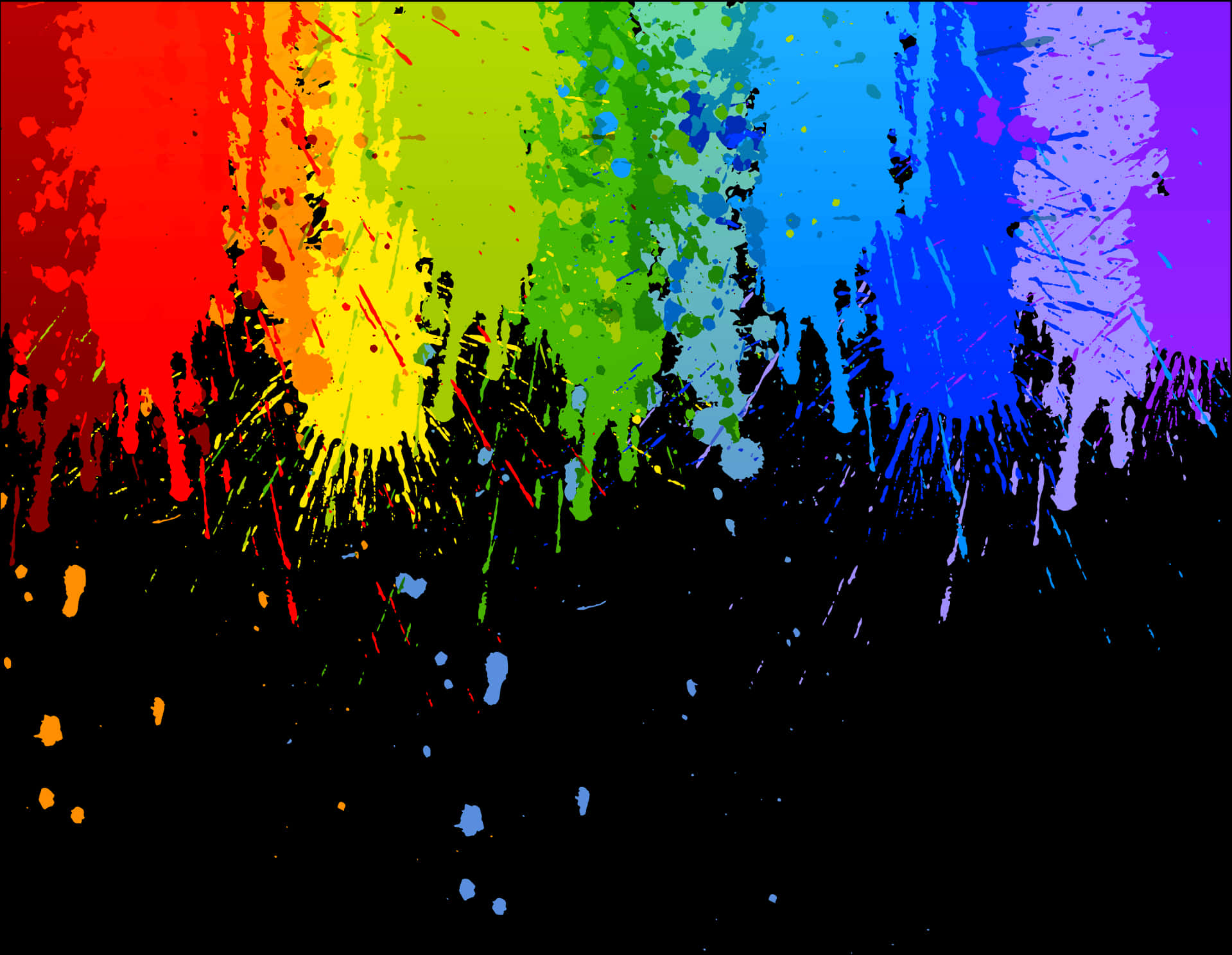 Vibrant Paint Splatter Artwork PNG