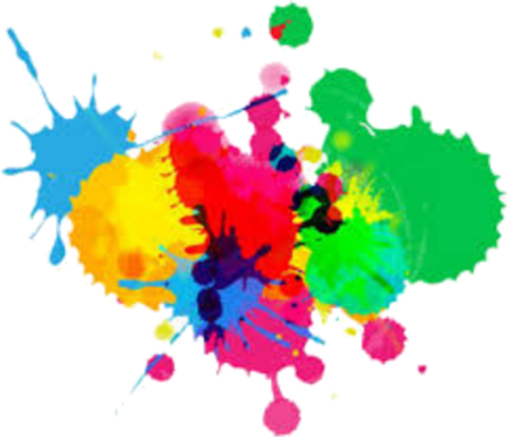 Vibrant Paint Splatter Background PNG