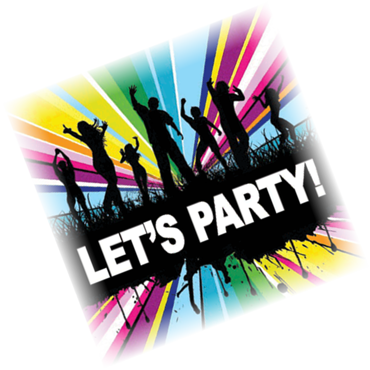Vibrant Party Invitation Graphic PNG