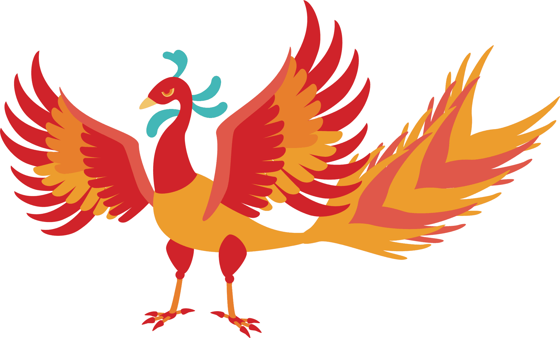 Vibrant Phoenix Illustration PNG