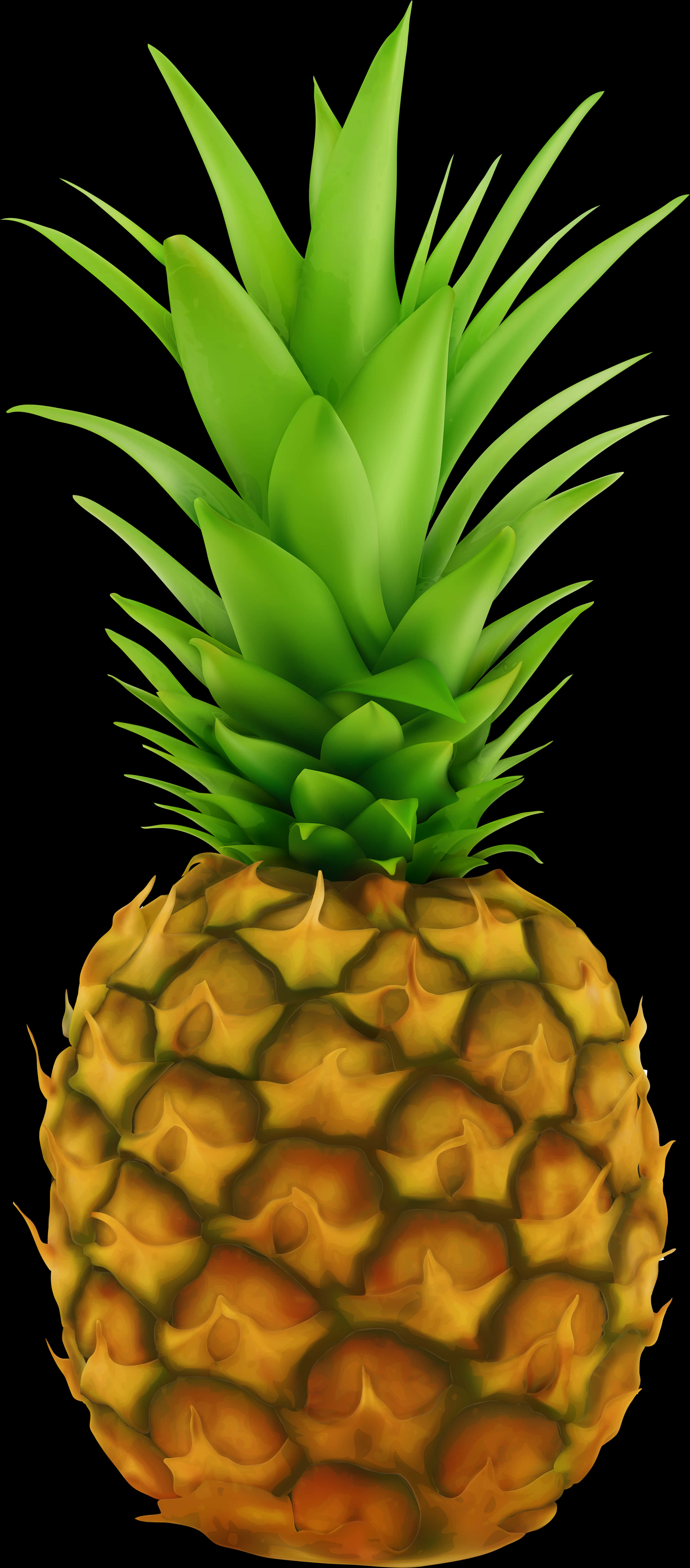 Vibrant Pineapple Artwork PNG
