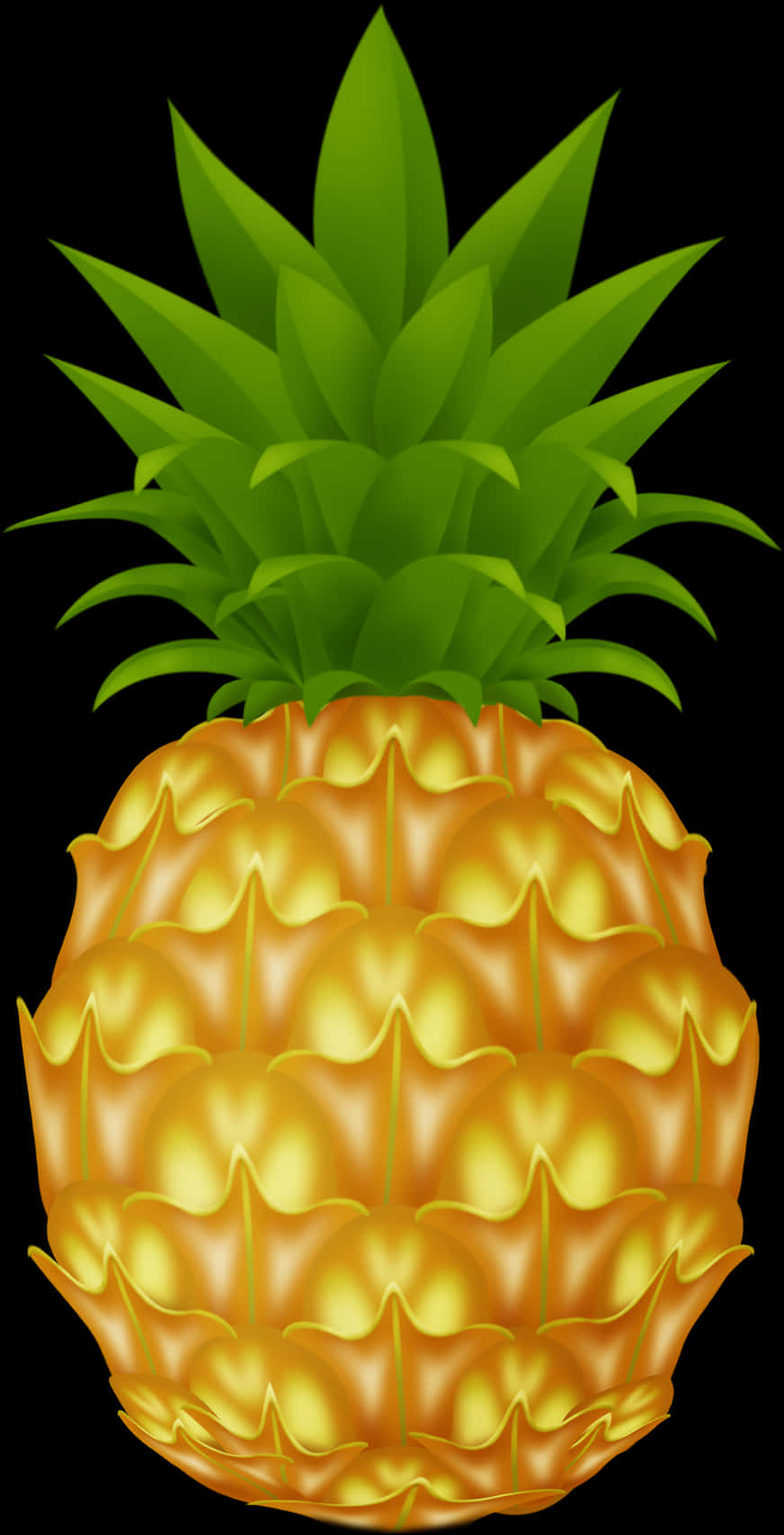 Vibrant Pineapple Graphic PNG