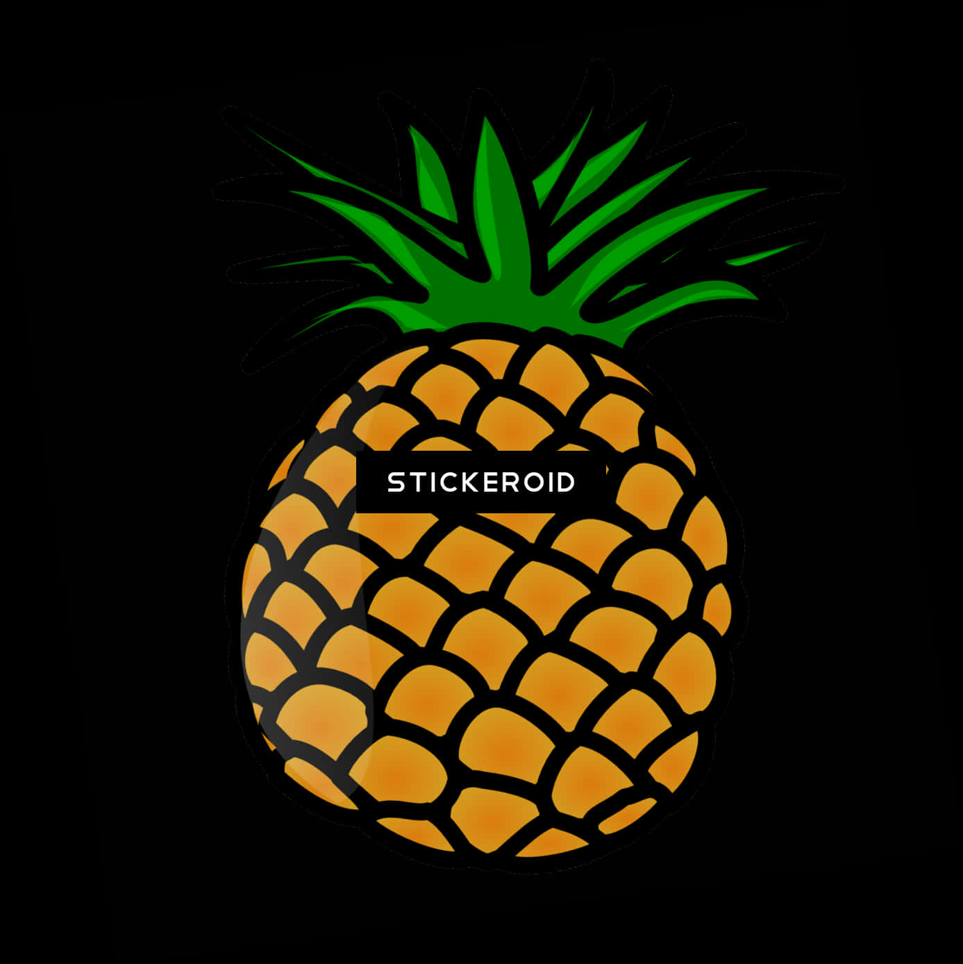 Vibrant Pineapple Graphic PNG