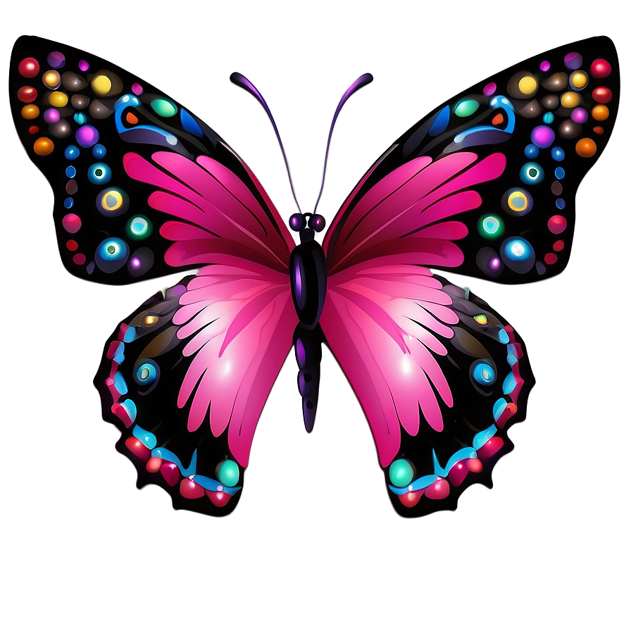 Download Vibrant Pink Butterfly Illustration Png Qmq59 | Wallpapers.com