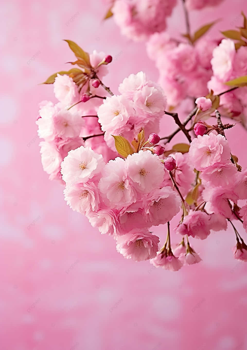 Vibrant_ Pink_ Cherry_ Blossoms_ Background.jpg Wallpaper