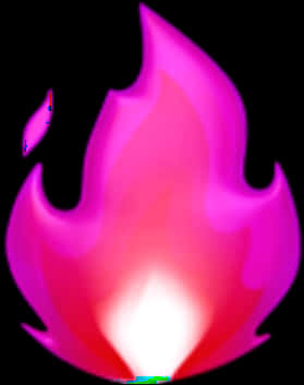 Vibrant Pink Flame Emoji PNG