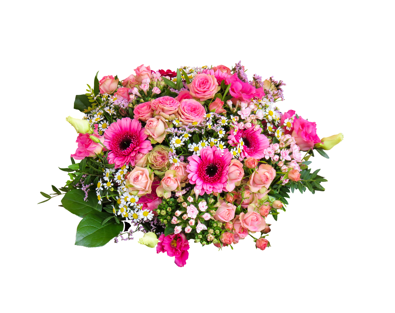 Vibrant_ Pink_ Floral_ Arrangement PNG