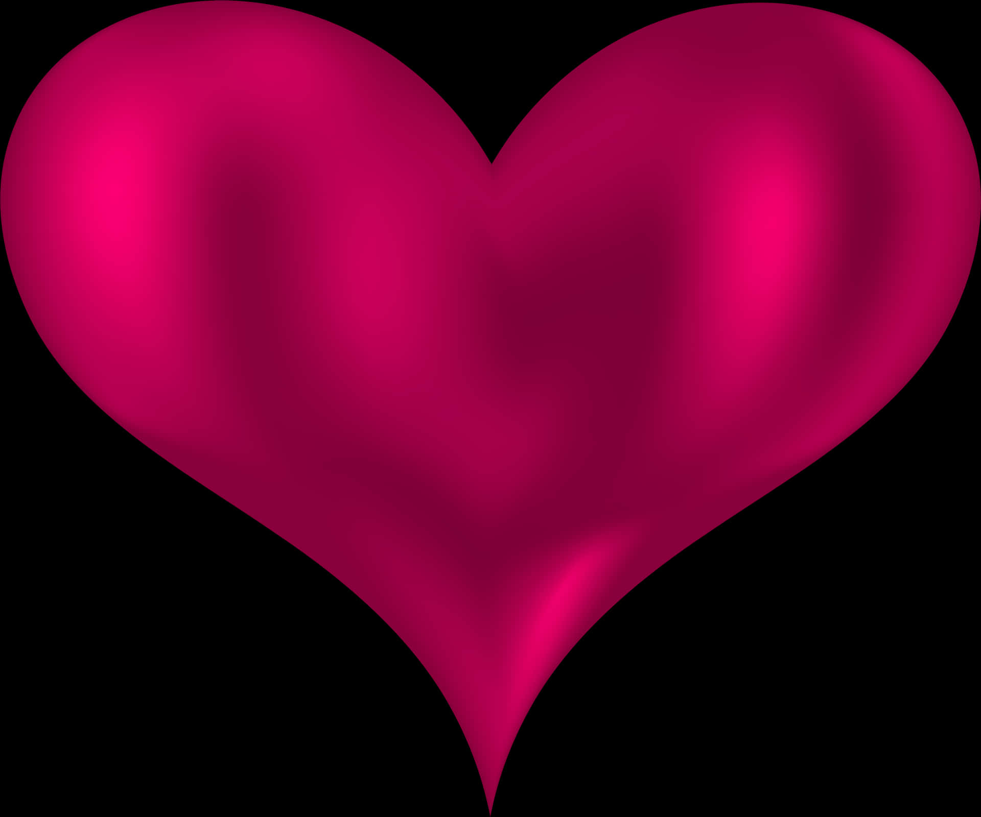 Vibrant Pink Heart PNG