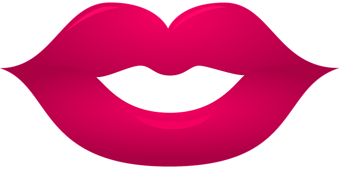 Vibrant Pink Lips Graphic PNG
