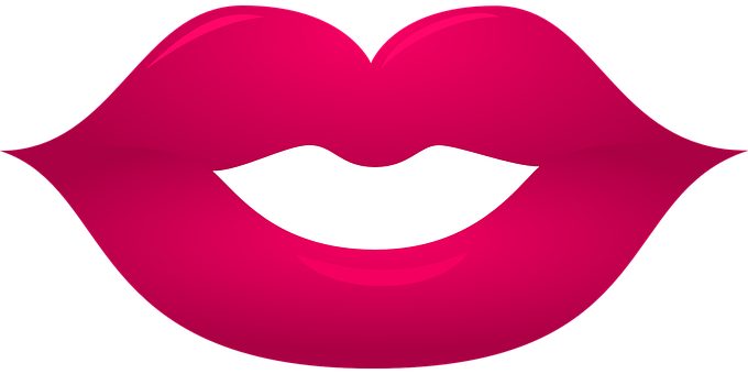 Vibrant_ Pink_ Lips_ Vector PNG