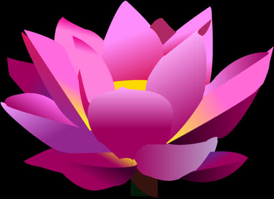Vibrant Pink Lotus Graphic PNG