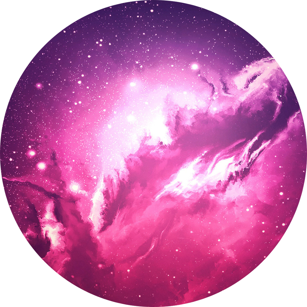 Vibrant Pink Nebula Sky PNG