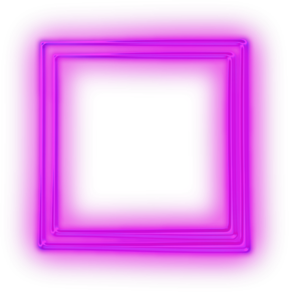 Vibrant Pink Neon Frame PNG