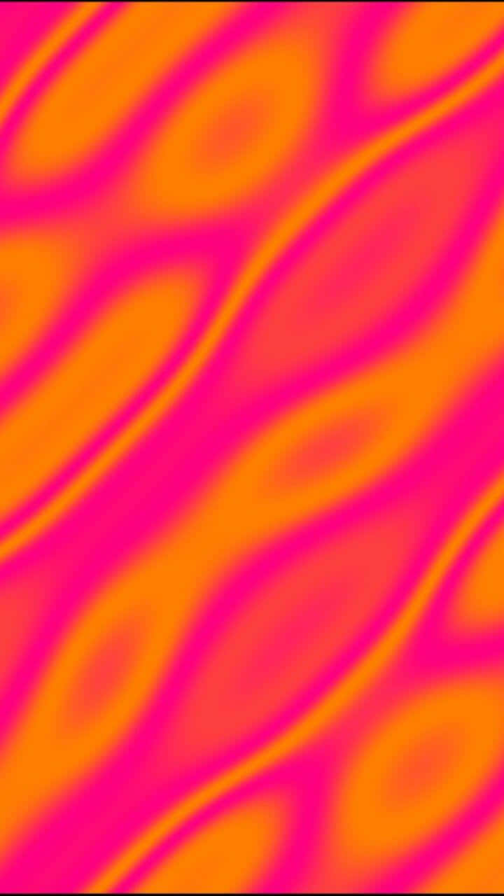 Vibrant Pink Orange Waves Aesthetic.jpg Wallpaper