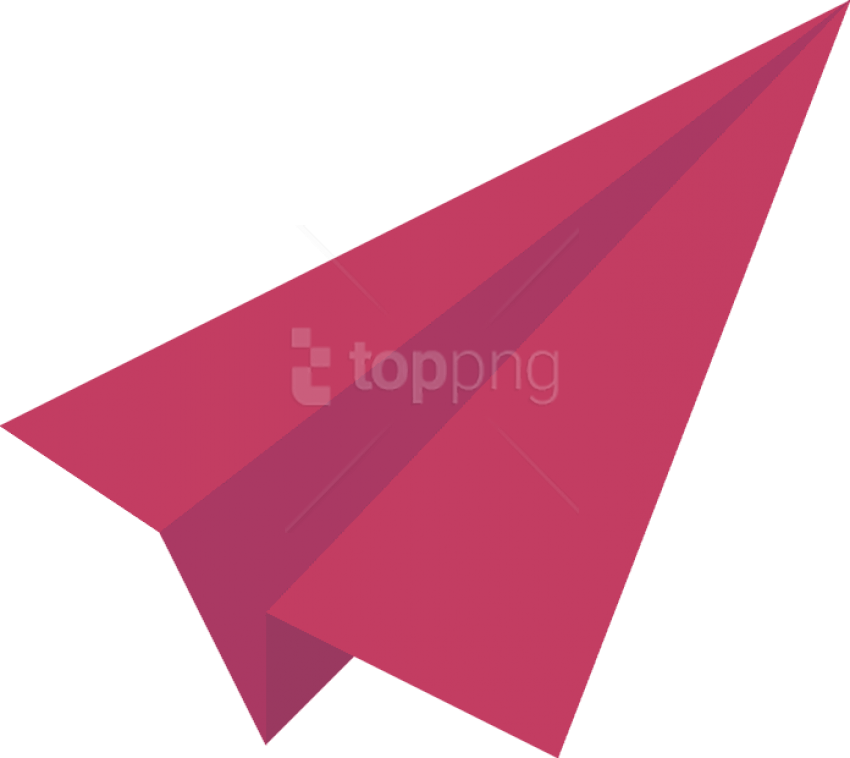 Vibrant Pink Paper Plane PNG