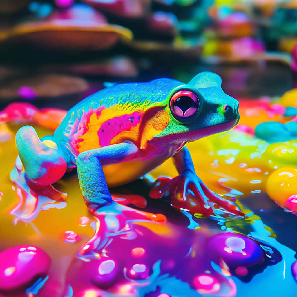 Vibrant Poison Frog Artwork Wallpaper