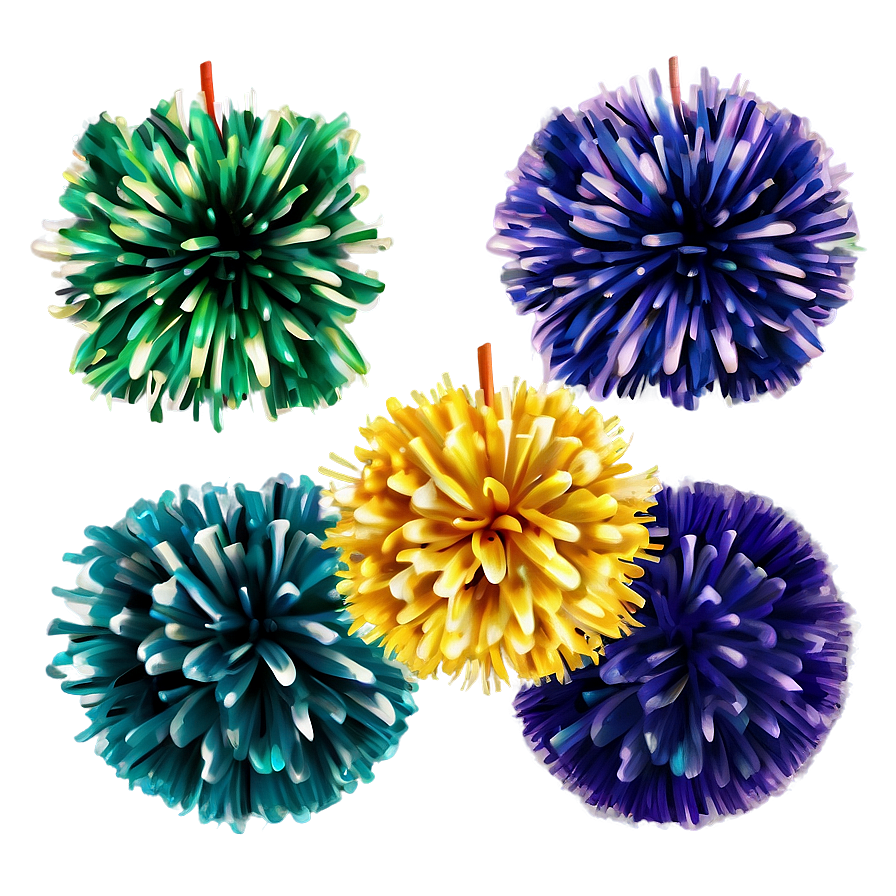 Vibrant Pom Poms Png Rrs PNG