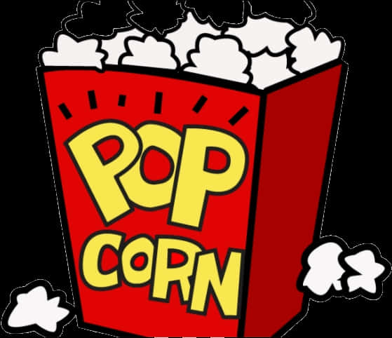 Vibrant Popcorn Box Clipart PNG