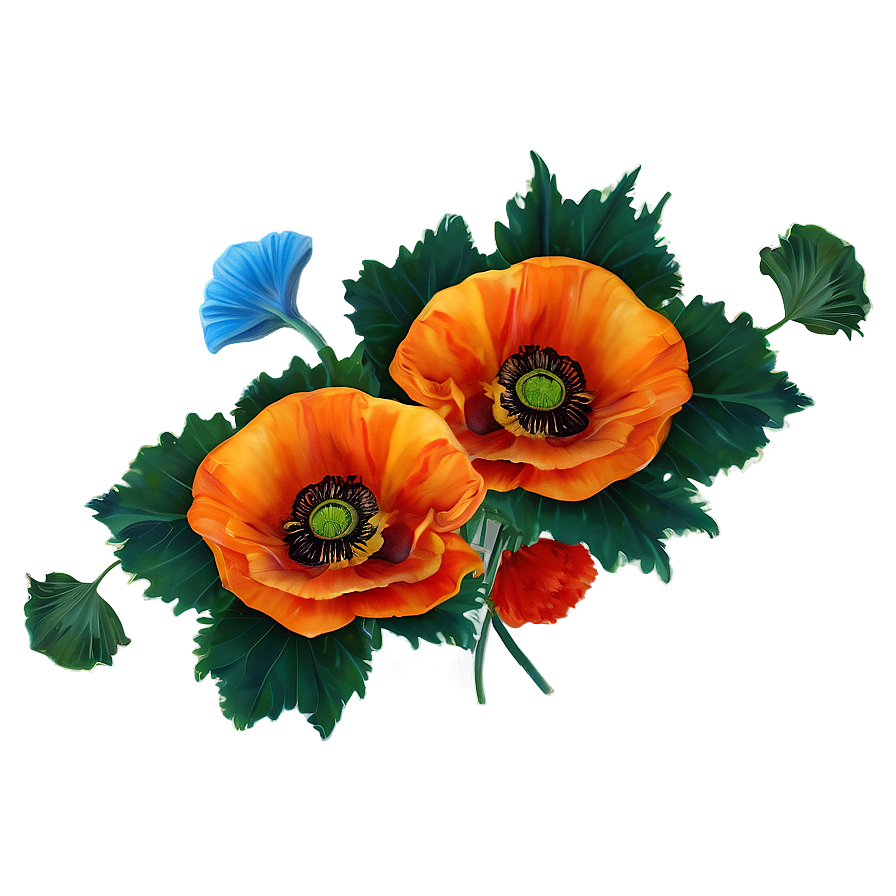 Download Vibrant Poppies Png Mwc | Wallpapers.com