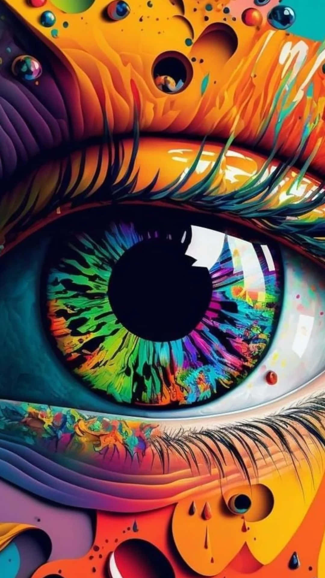 Vibrant_ Psychedelic_ Eye_ Artwork Wallpaper