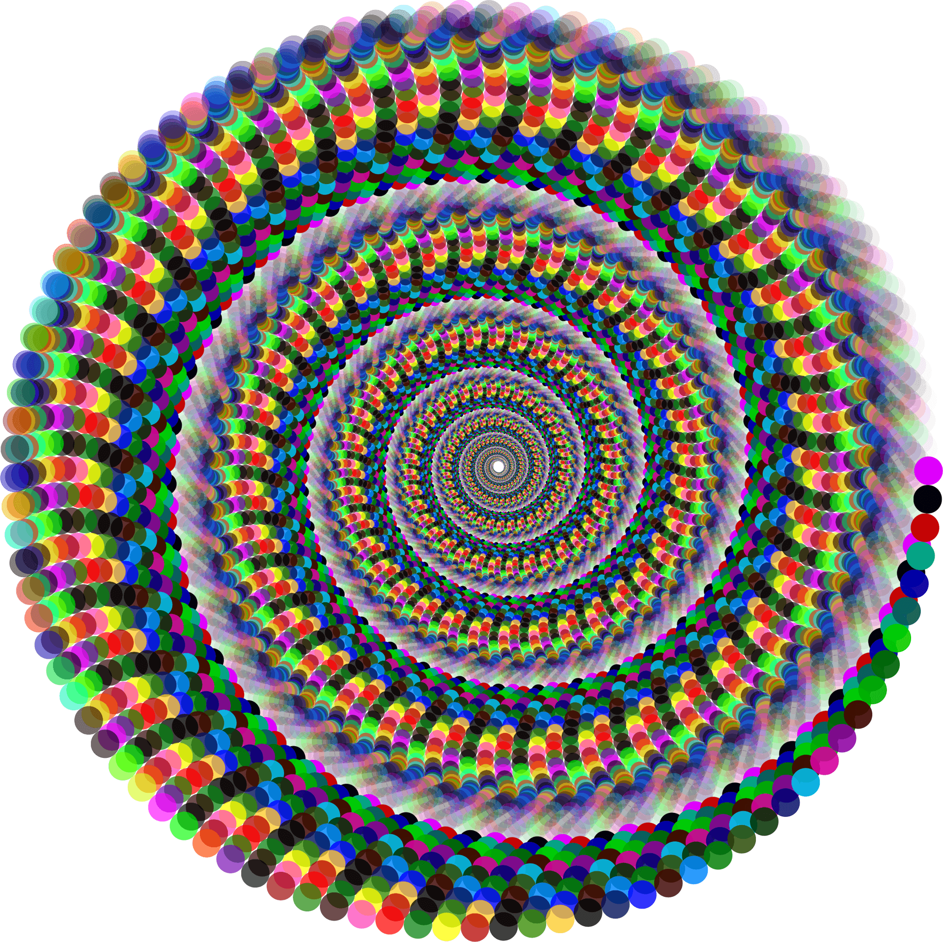 Vibrant Psychedelic Spiral Art PNG