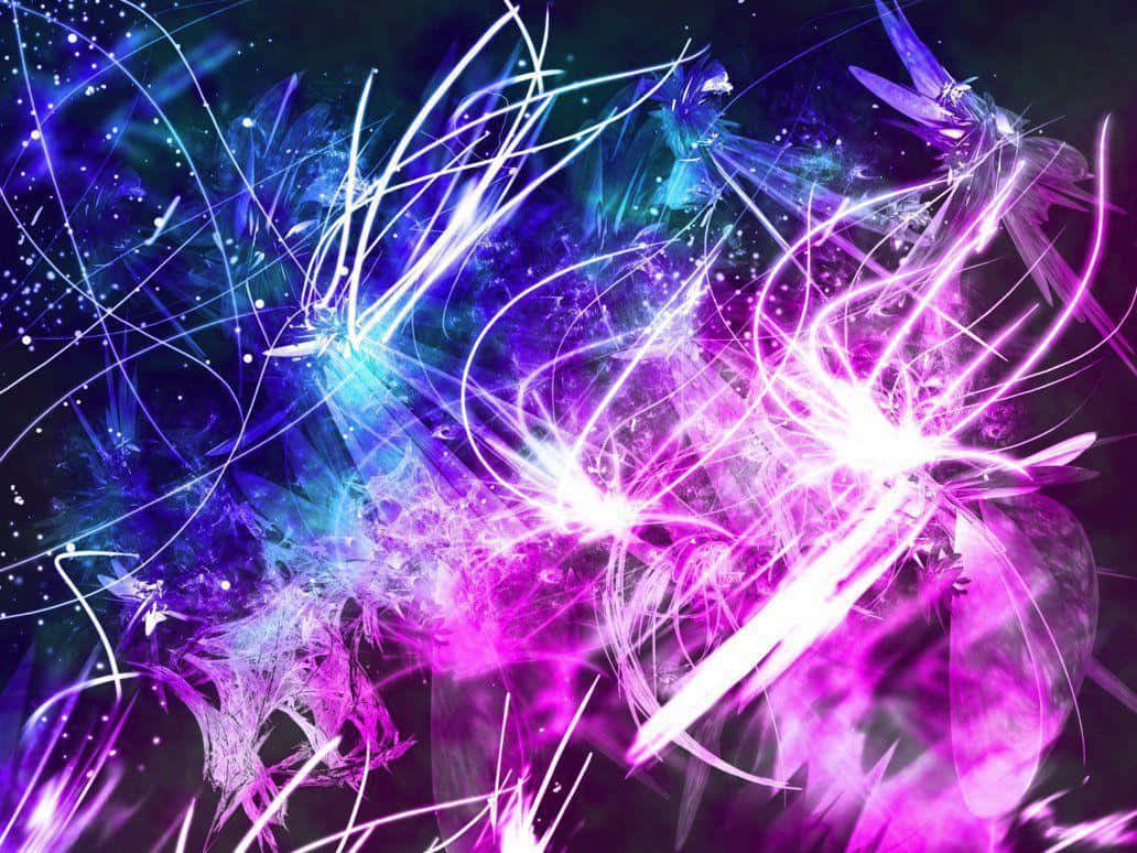 Vibrant Purple Aura Abstract Wallpaper