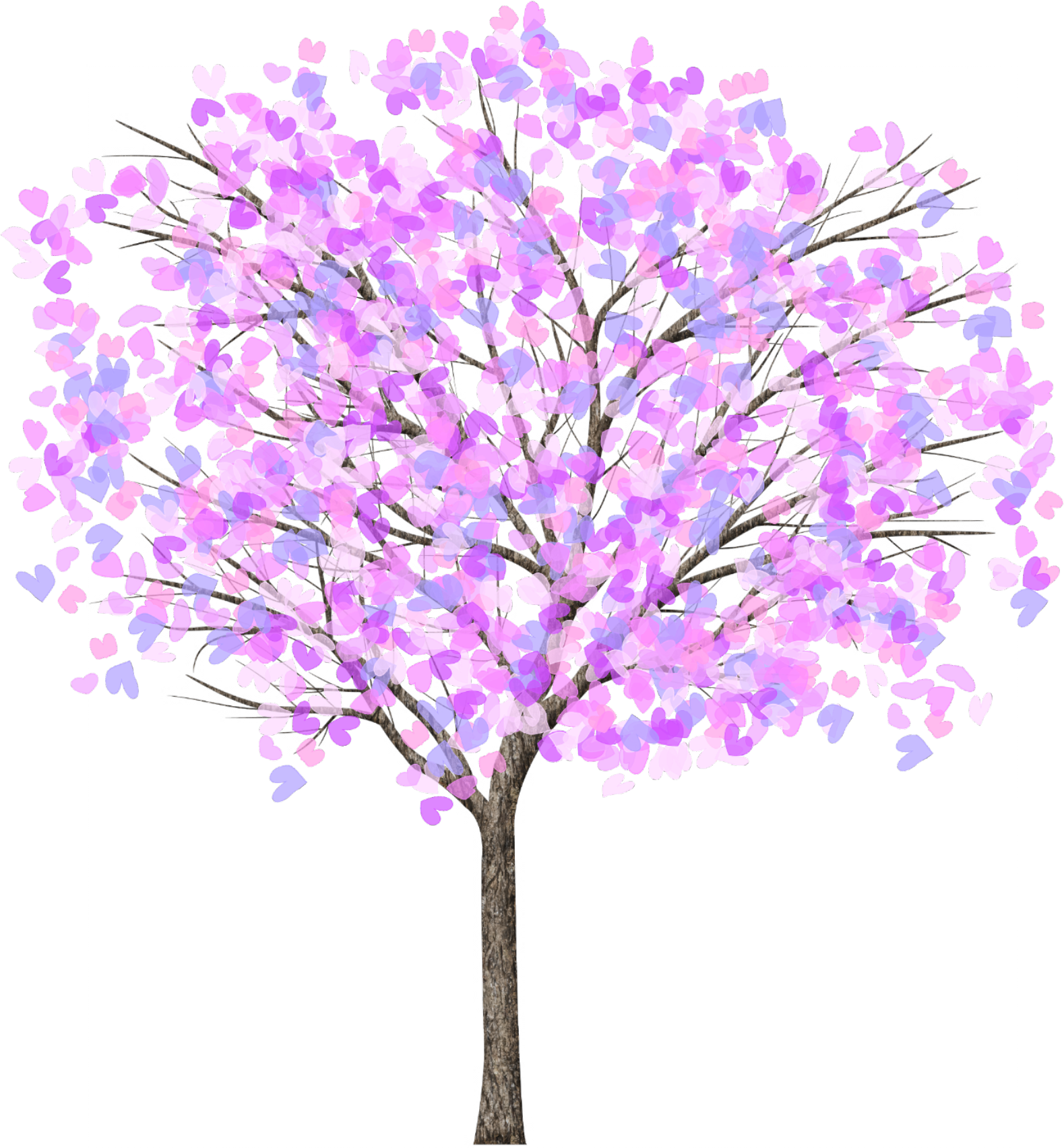 Vibrant Purple Blossom Tree PNG