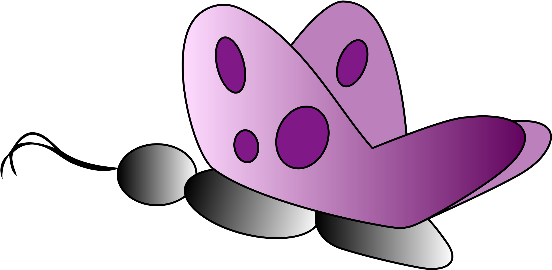 Vibrant Purple Butterfly Graphic PNG